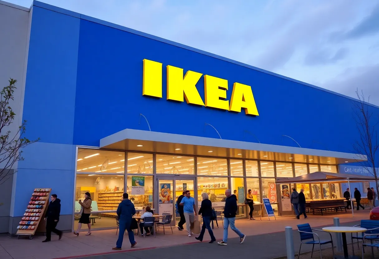 Exterior view of IKEA store in Huntsville
