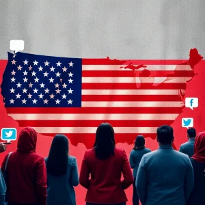 Abstract representation of immigration policy and societal values