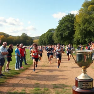 KSU Cross Country athletes competing during the Stan Sims Opener race.