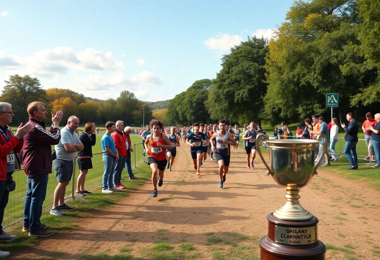 KSU Cross Country athletes competing during the Stan Sims Opener race.