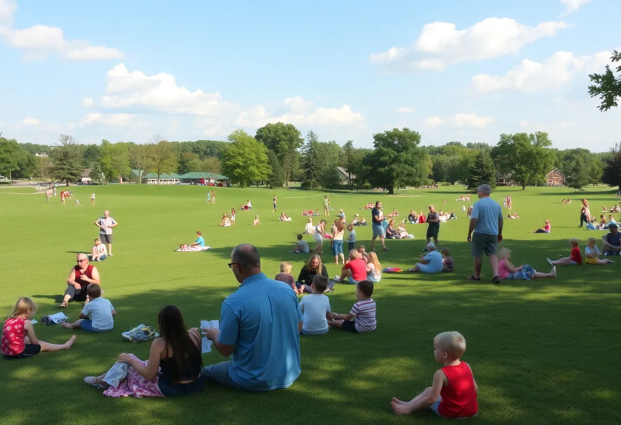 Families enjoying the outdoors during Labor Day Weekend in Huntsville