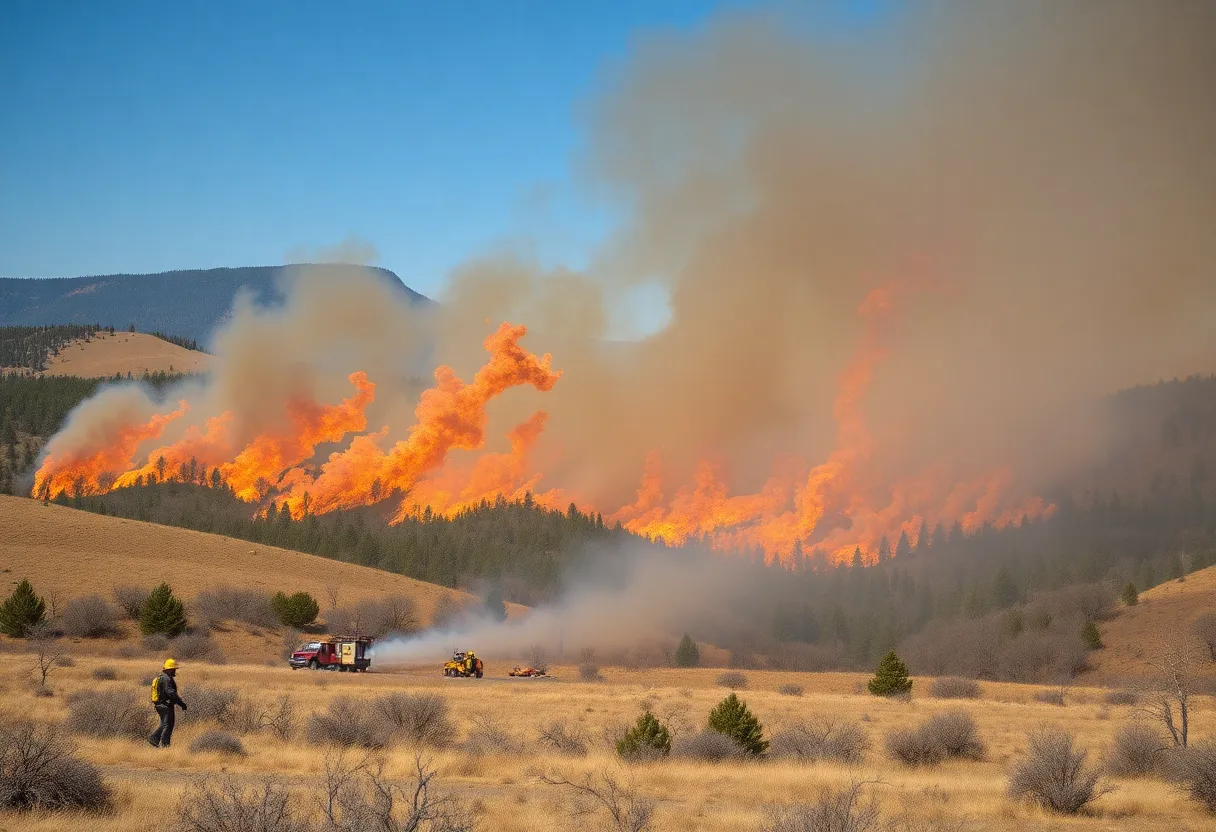 Firefighters battling the Lee Fire in Western Colorado