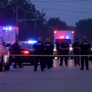 Police response to a shooting incident in Huntsville