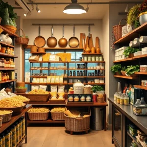 Interior of Rafael's Table gourmet cooking store with cooking supplies