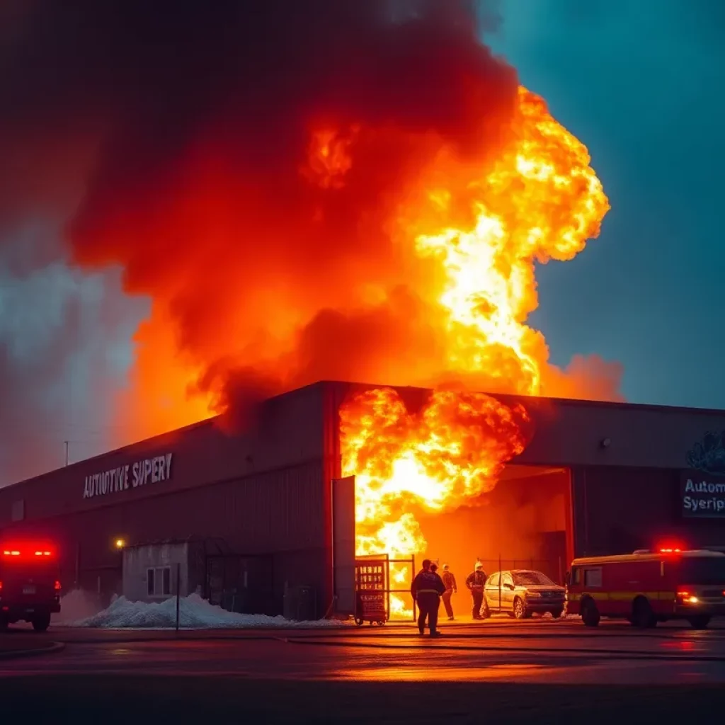 Emergency responders at the scene of the explosion in Roseland, Louisiana