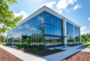 Exterior view of Akima's new office in Huntsville, Alabama.