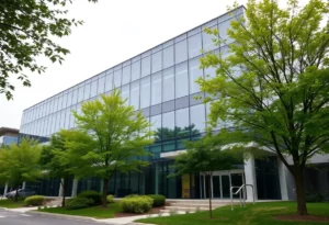 Exterior view of Akima's new office in Huntsville, Alabama