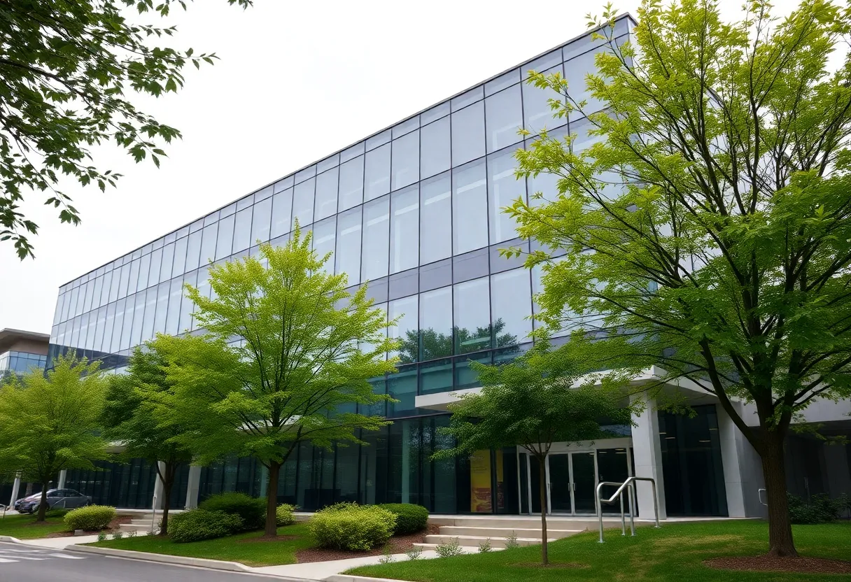 Exterior view of Akima's new office in Huntsville, Alabama