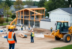 Construction site of Ardent Preschool & Daycare expansion in Huntsville