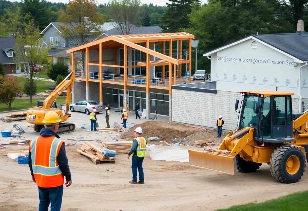Construction site of Ardent Preschool & Daycare expansion in Huntsville