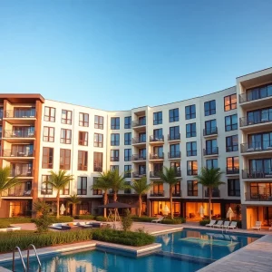 Modern Bartley Lofts apartment building in Huntsville, AL