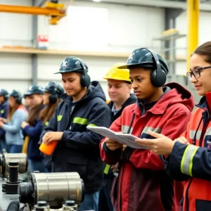 Students participating in maritime workforce training program.