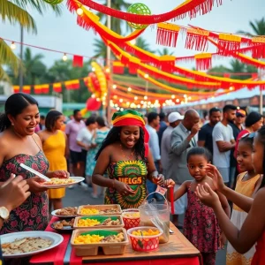 Families enjoying Caribbean Day at the Park in Huntsville, Alabama
