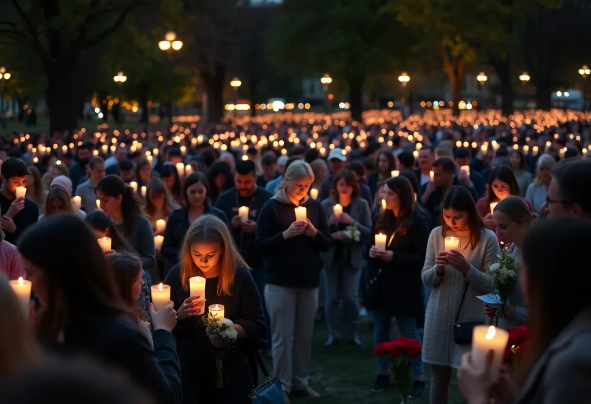 Candlelight vigil in remembrance of Charlie Kirk