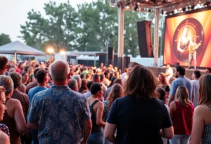 A crowd enjoying the Listen to Your Neighbors concert in Huntsville