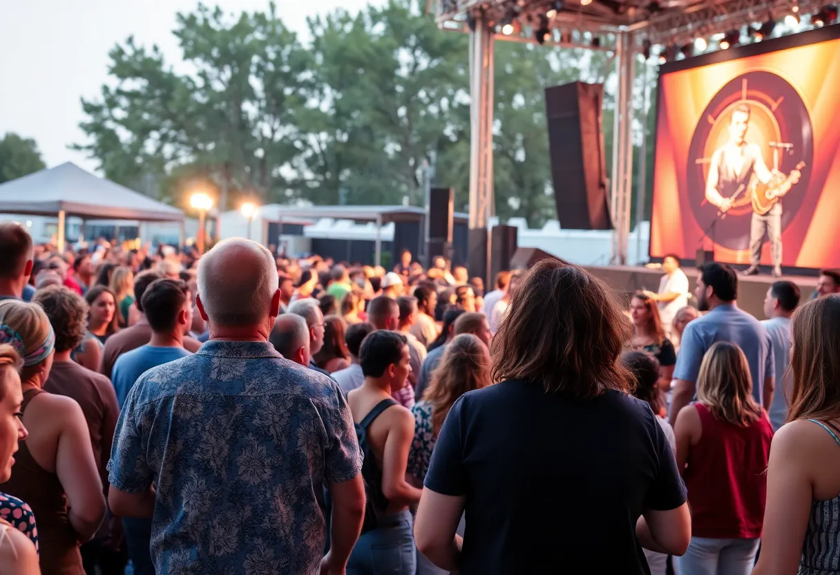 A crowd enjoying the Listen to Your Neighbors concert in Huntsville