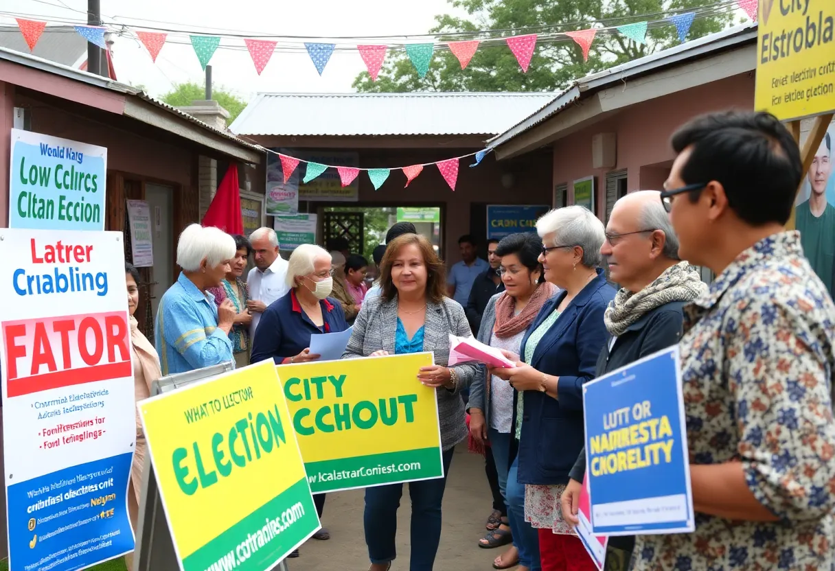 Community gathering during the Decatur City Council election campaign.