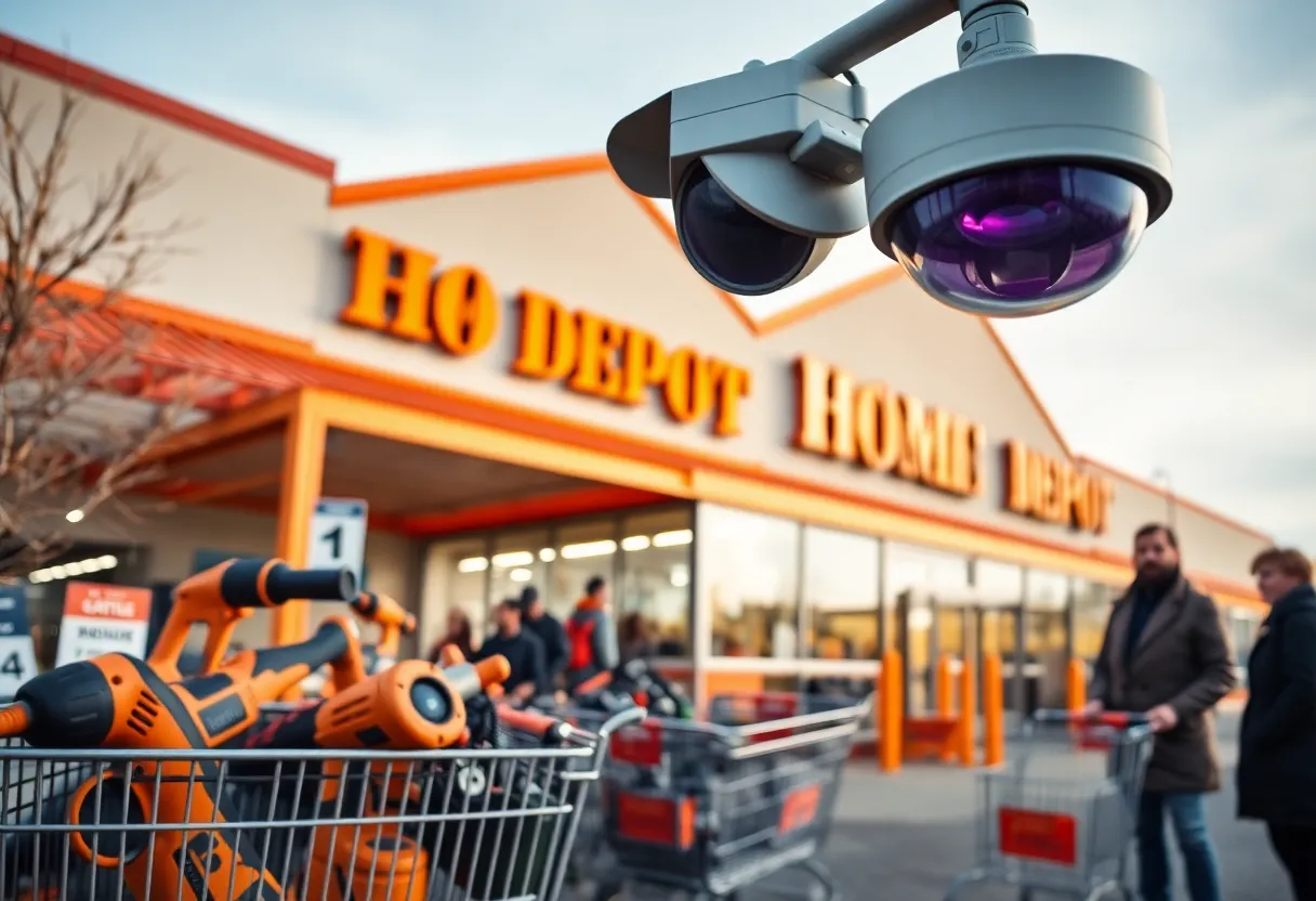 Huntsville OPP investigates a theft incident at Home Depot.