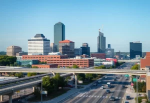 Huntsville city landscape illustrating budget allocations for public safety and infrastructure