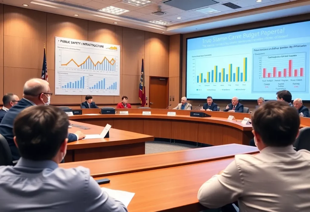 Huntsville City Council discussing the Fiscal Year 2026 budget.