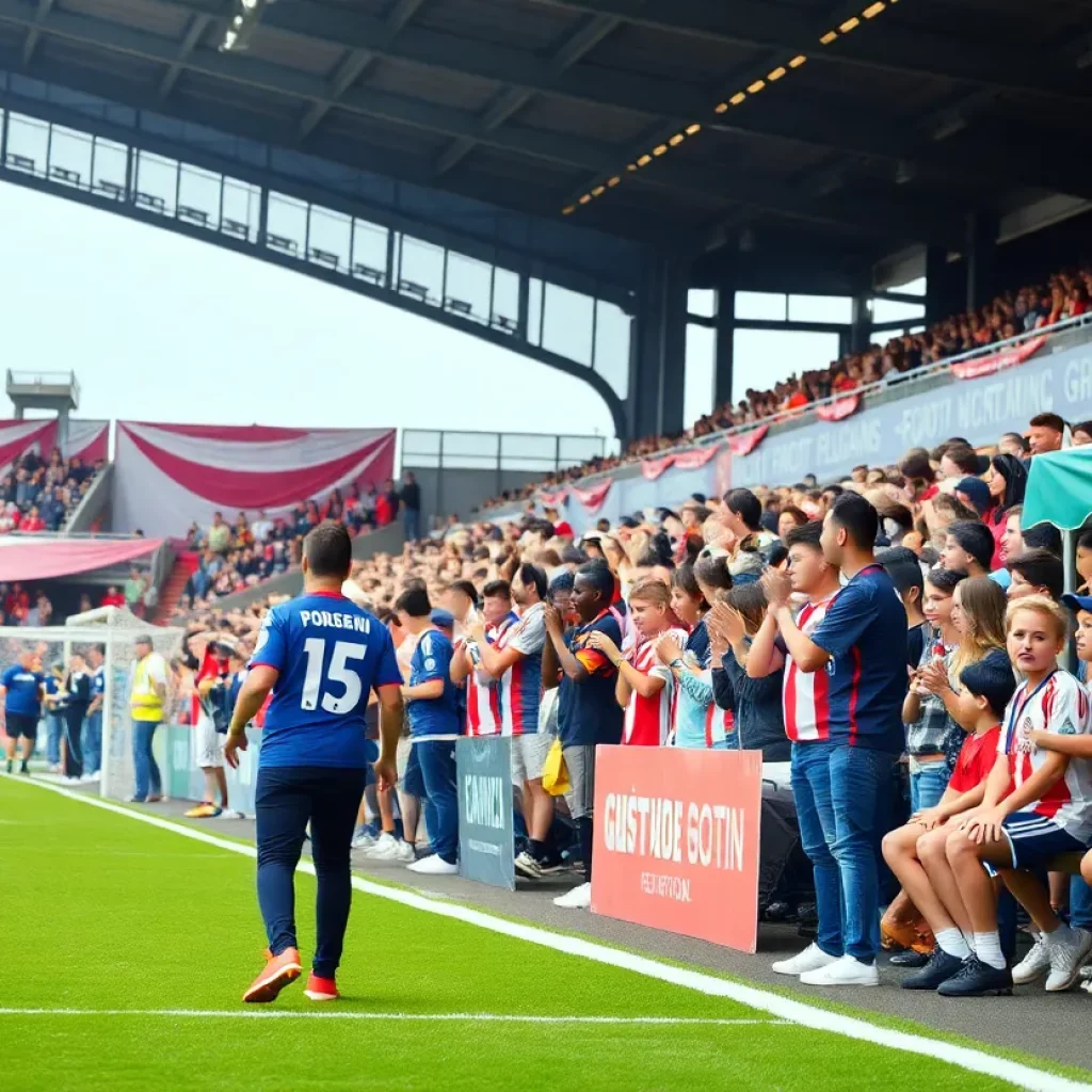Soccer fans at the Huntsville City FC exhibition match.