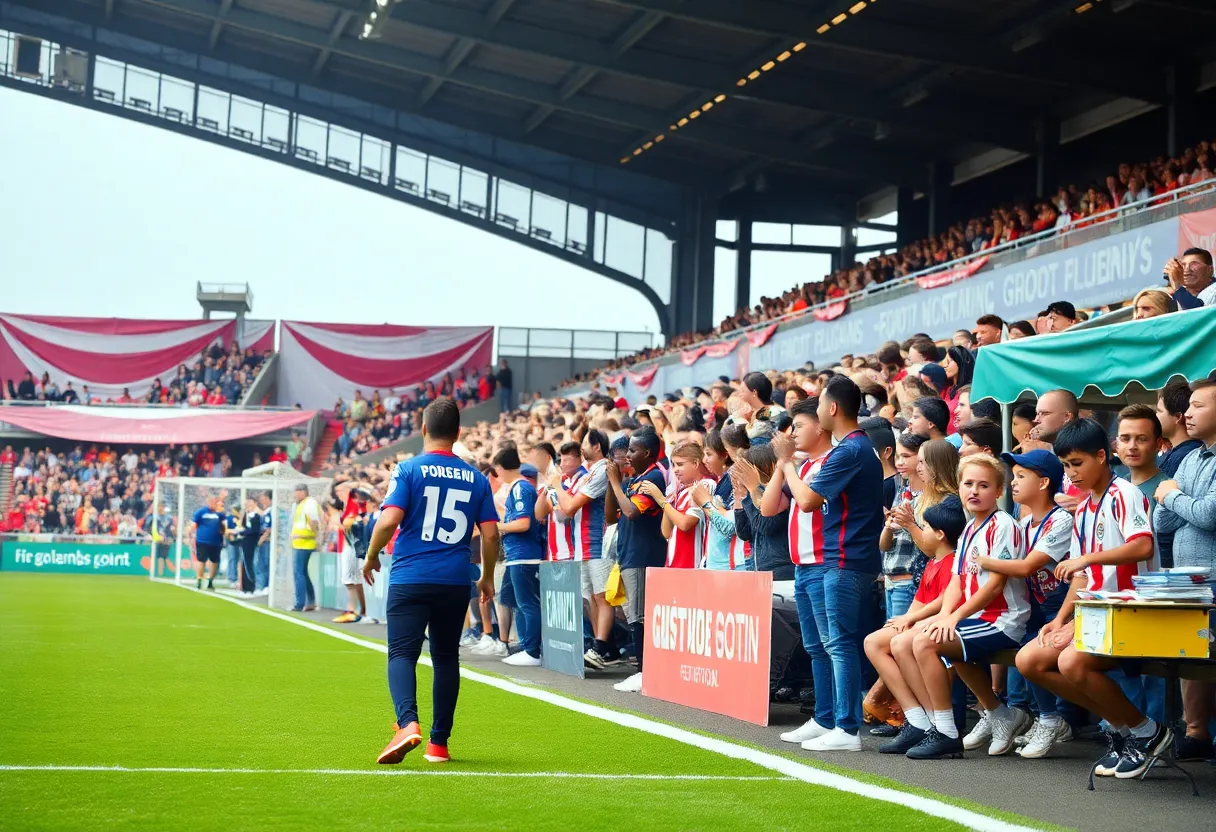 Soccer fans at the Huntsville City FC exhibition match.