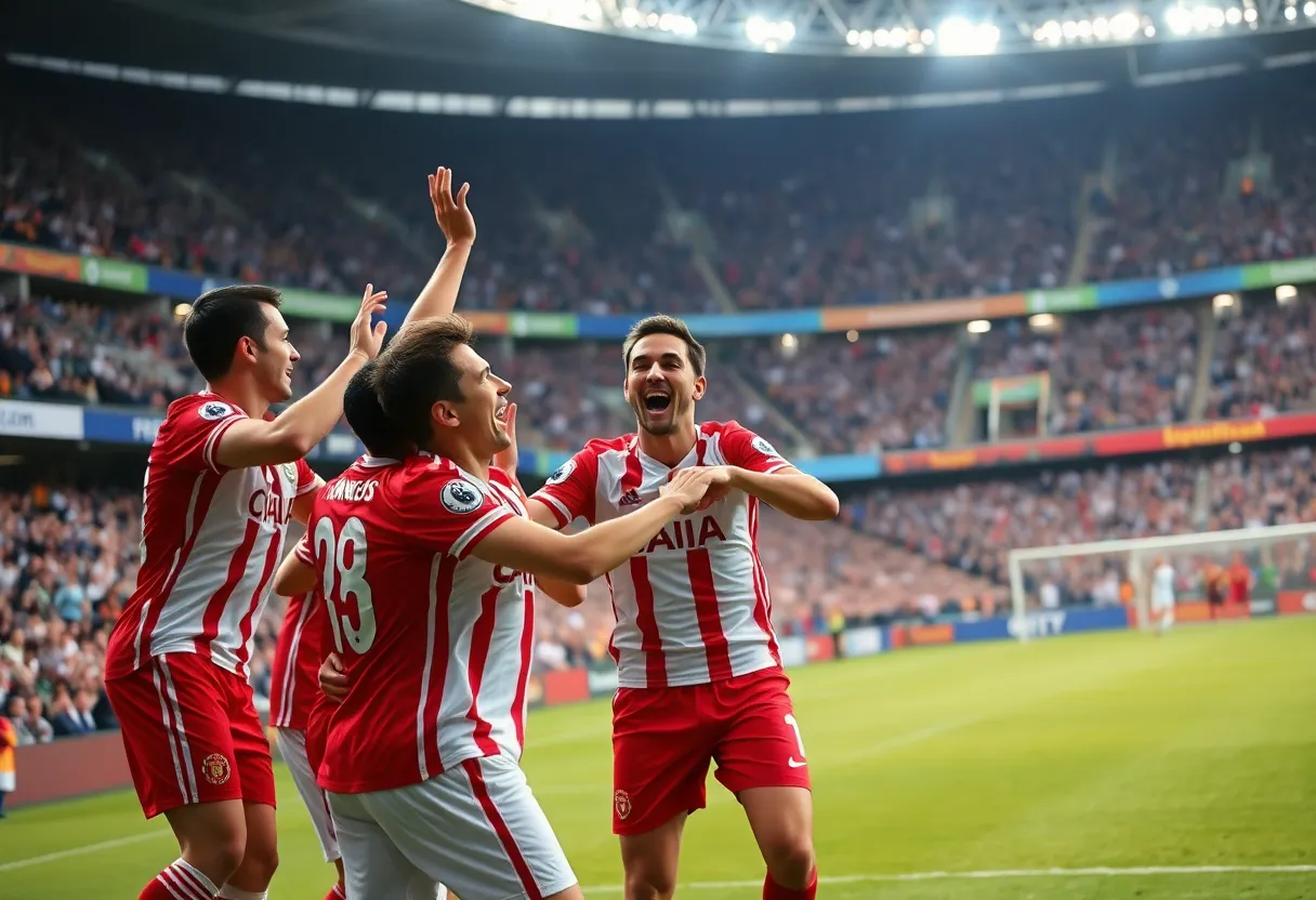 Huntsville City FC players celebrate their playoff securing victory