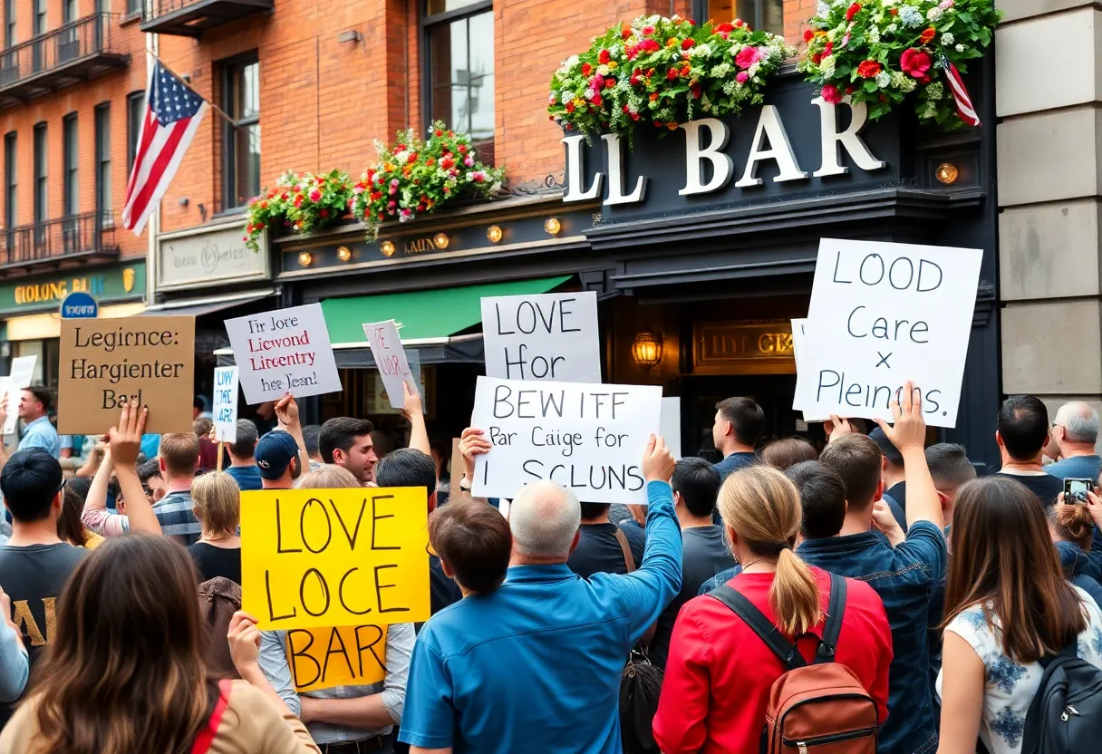 Residents of Huntsville supporting 708 Bar and Grille at a community gathering.