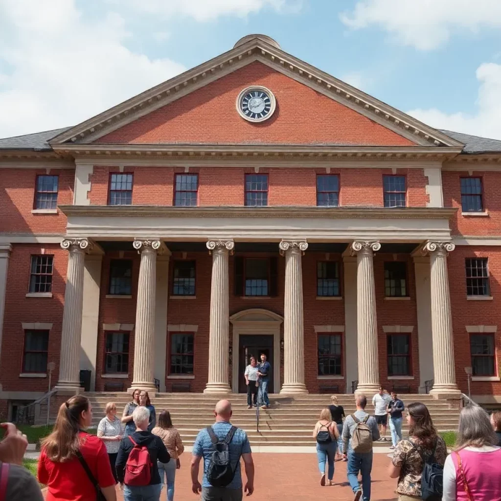 Visitors at Constitution Hall during the commemorative event for Alabama's first general election.