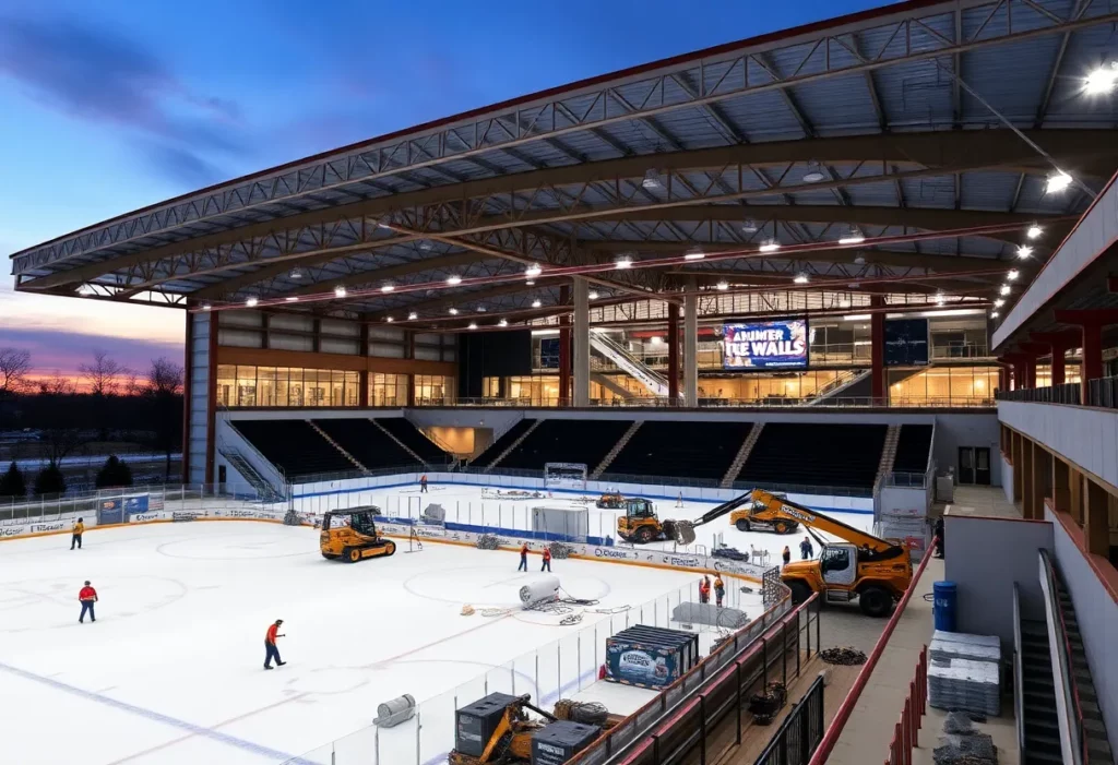 Construction site of the Huntsville Ice Sports Center