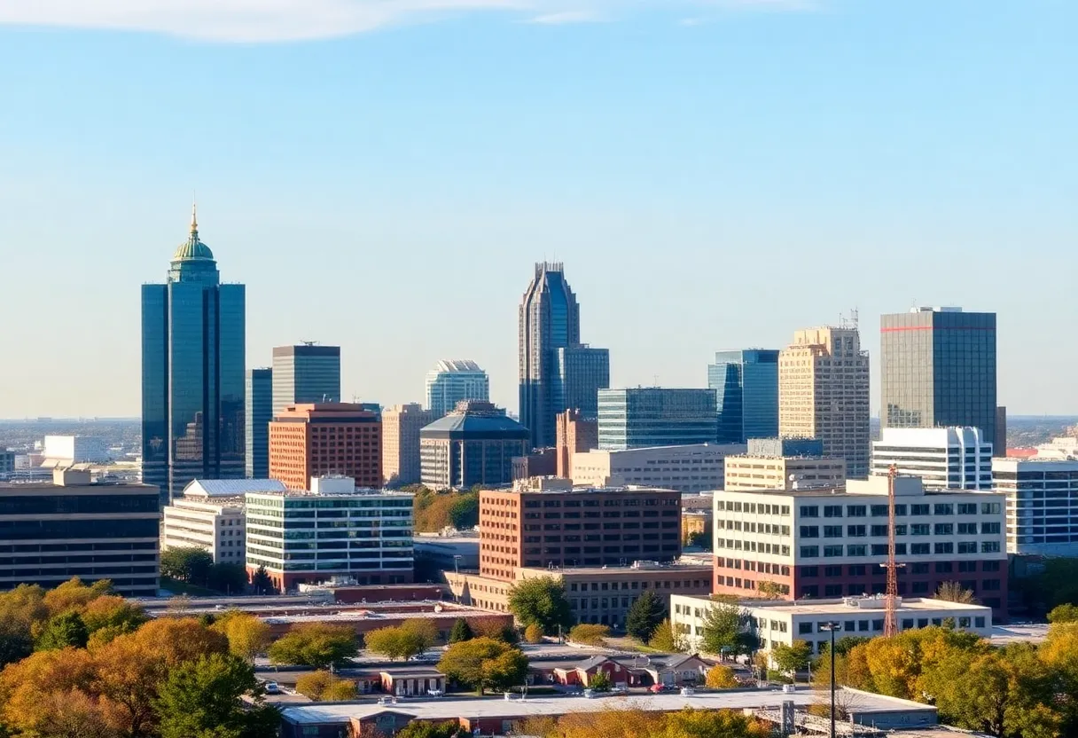 Skyline of Huntsville representing the growing job market