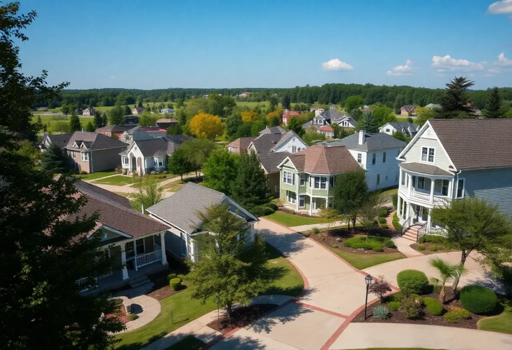 A scenic view of Huntsville showcasing diverse neighborhoods.