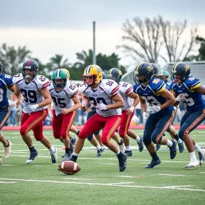 Huntsville Panthers in action during a football game