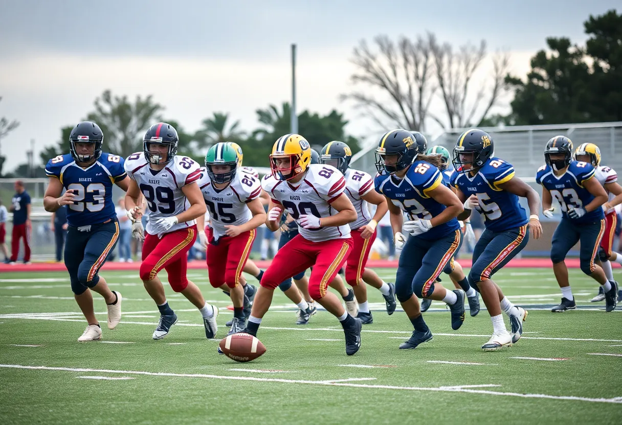 Huntsville Panthers in action during a football game