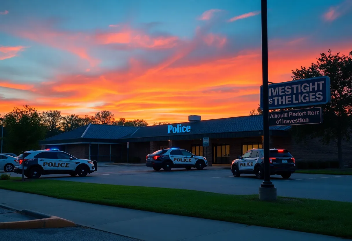 Huntsville Police Station during investigation