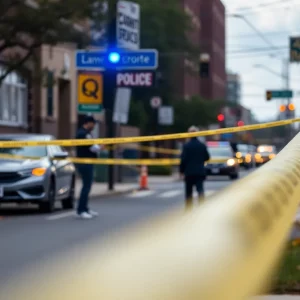 Police investigating a shooting scene in Huntsville