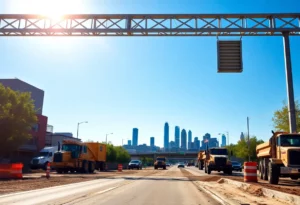 Construction site in Huntsville focusing on road projects