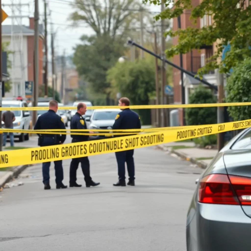Police investigating a shooting scene on Binford Drive in Huntsville