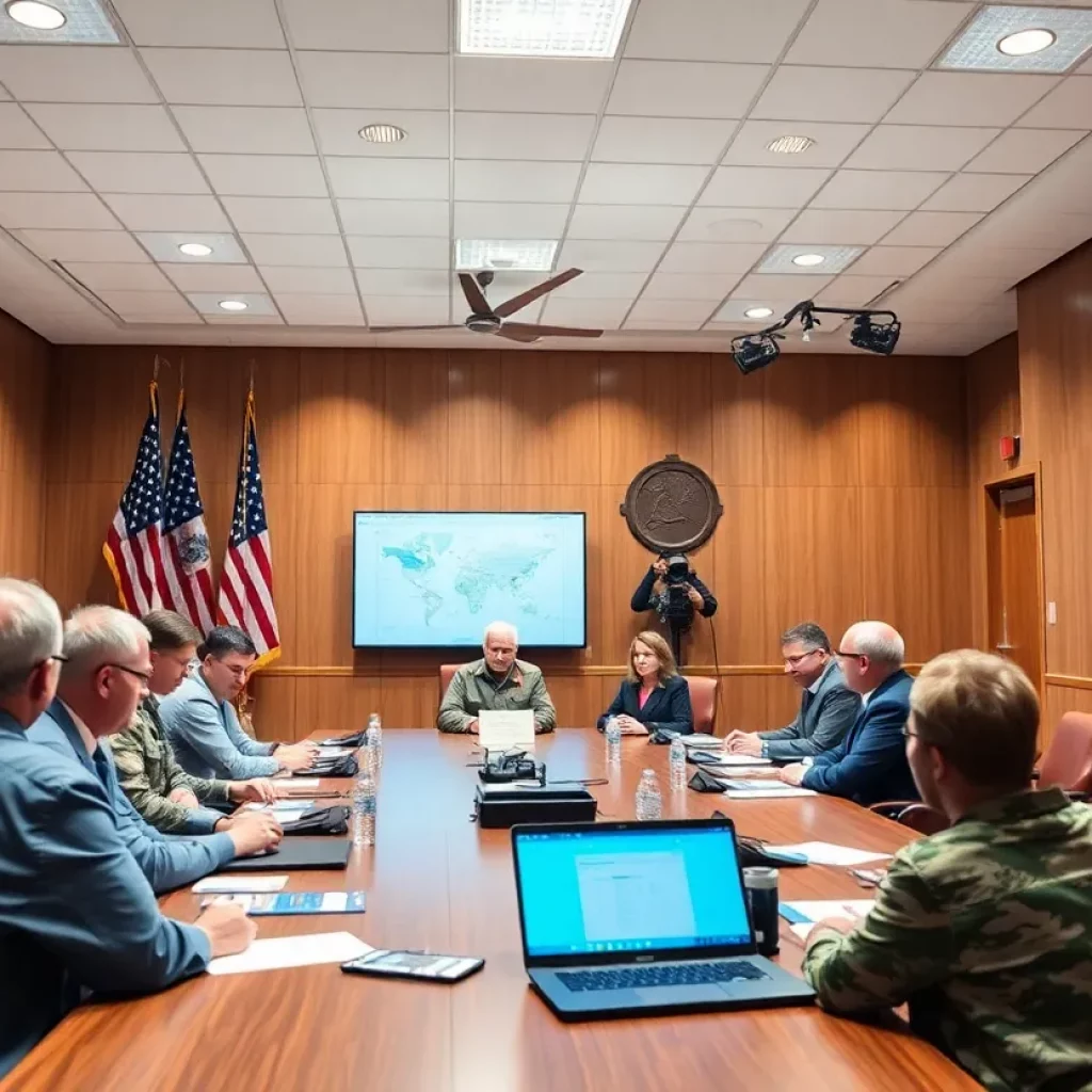 Meeting between Huntsville officials and U.S. Space Command leadership