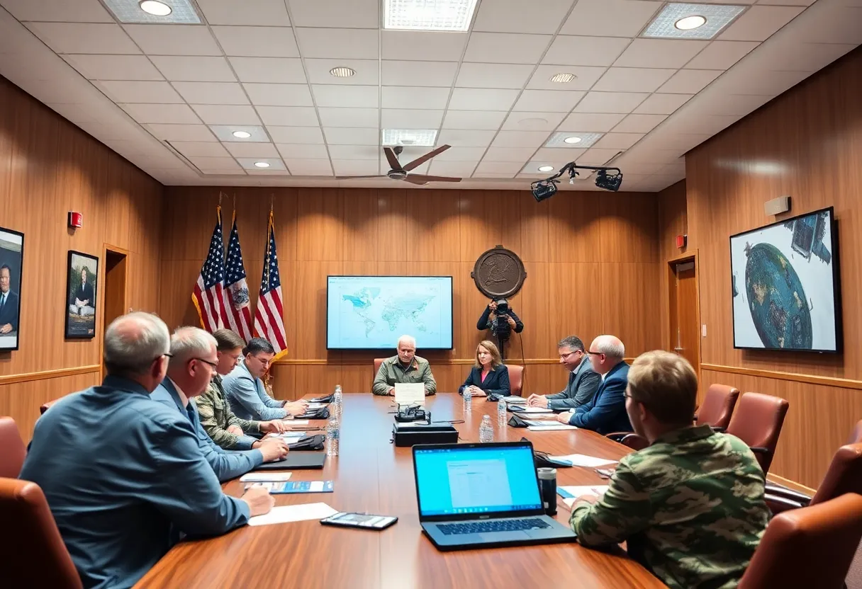 Meeting between Huntsville officials and U.S. Space Command leadership