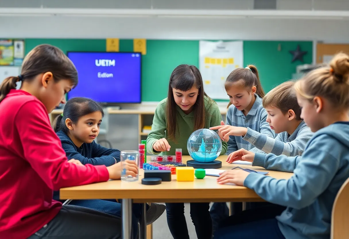 Students participating in a STEM education program in Huntsville.
