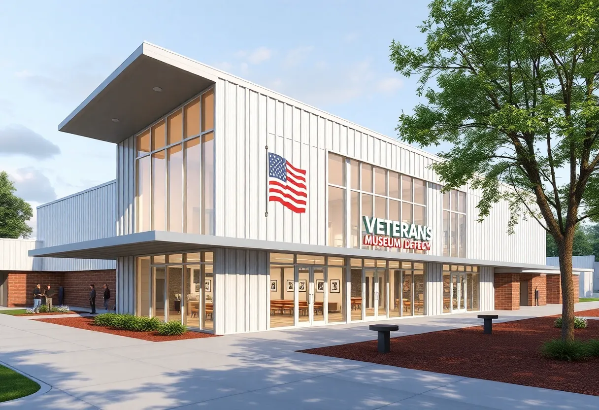 Architectural design of the expanded U.S. Veterans Memorial Museum in Huntsville
