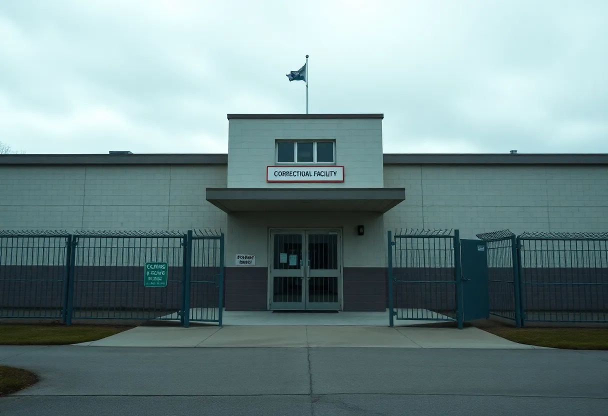Security exterior view of Limestone Correctional Facility