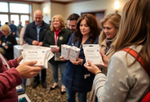 Participants receiving Narcan kits and training at Madison County event