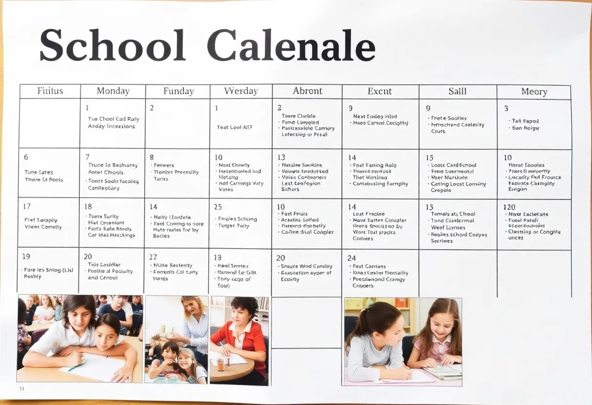 Calendar for Madison County Schools with highlights of important dates.
