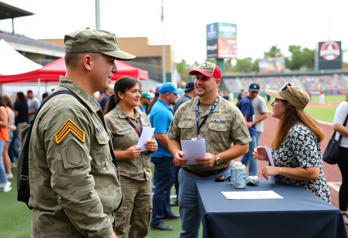 NextOp Fly-In 2025 event showcasing veterans engaging with potential employers.