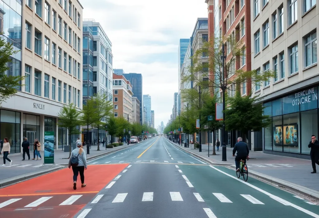 Image depicting the redesign of Old Monrovia Road focusing on safety and walkability.