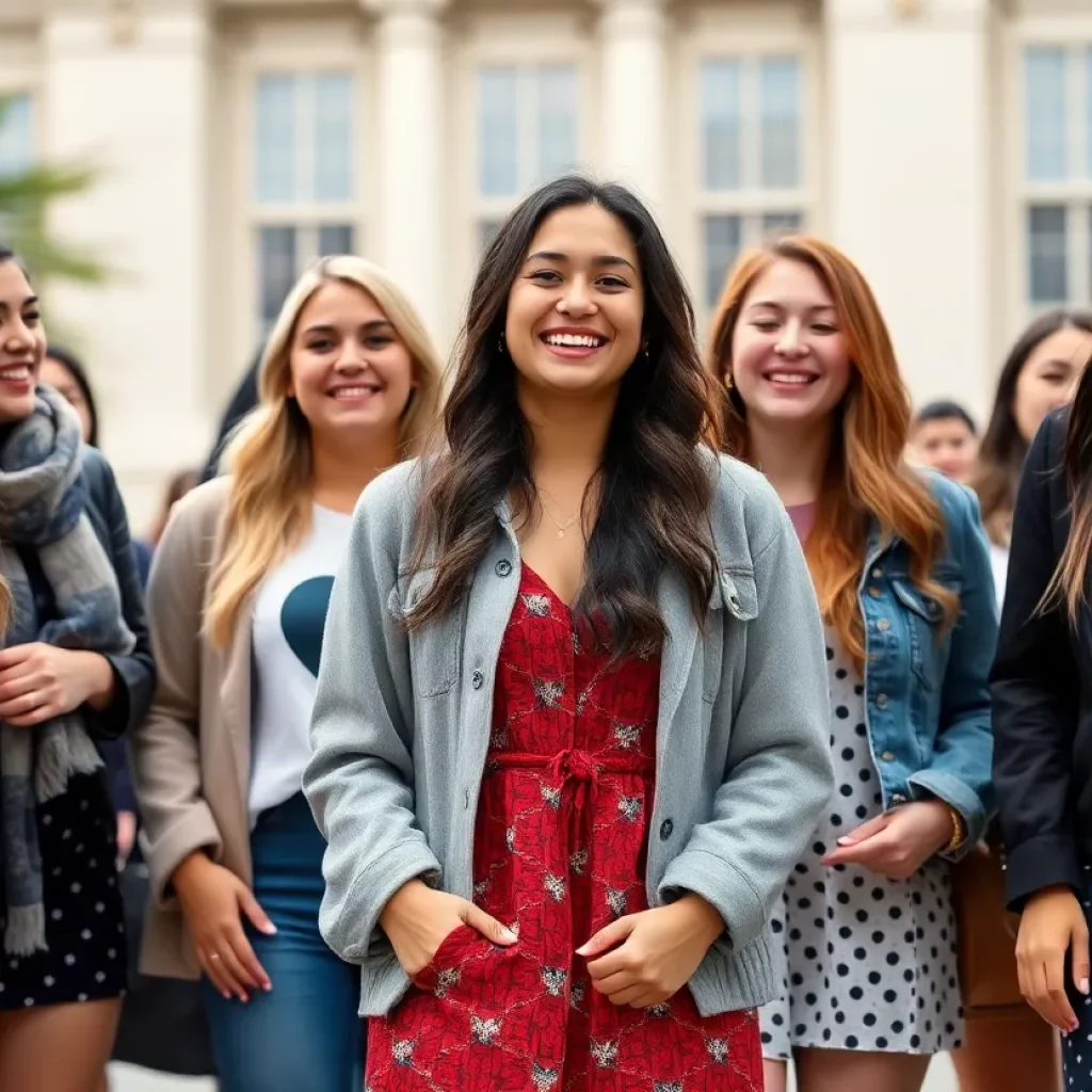 College women getting ready for sorority rush