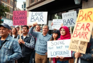 Community members rally in support of 708 Bar & Grille