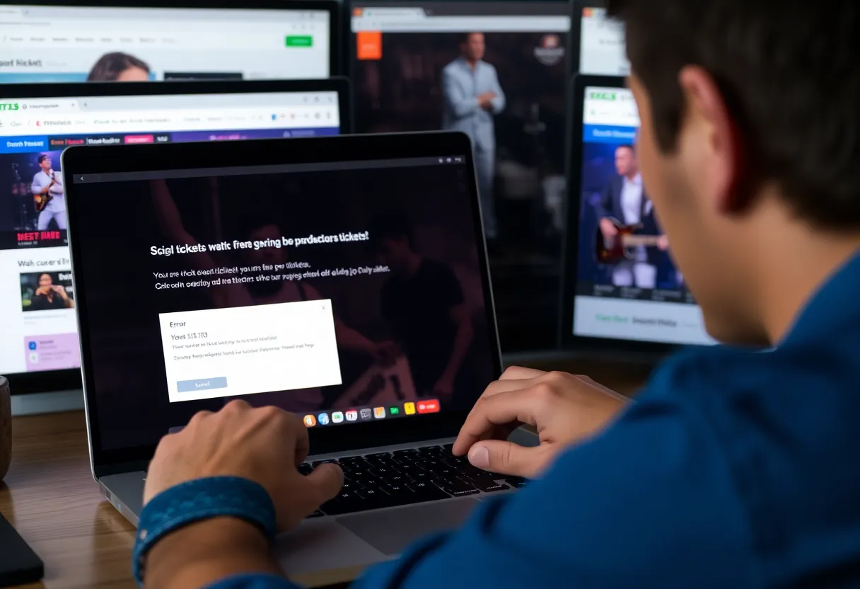 User facing TicketMaster Error 401 while buying tickets